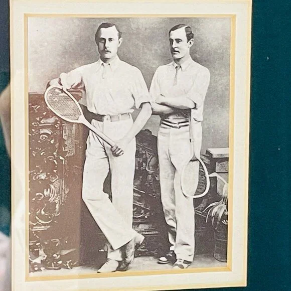 EUC Framed/Matted Image of Renshaw Twins in 1880, Wimbledon Champions, 10" x 12" - Picture 2 of 8
